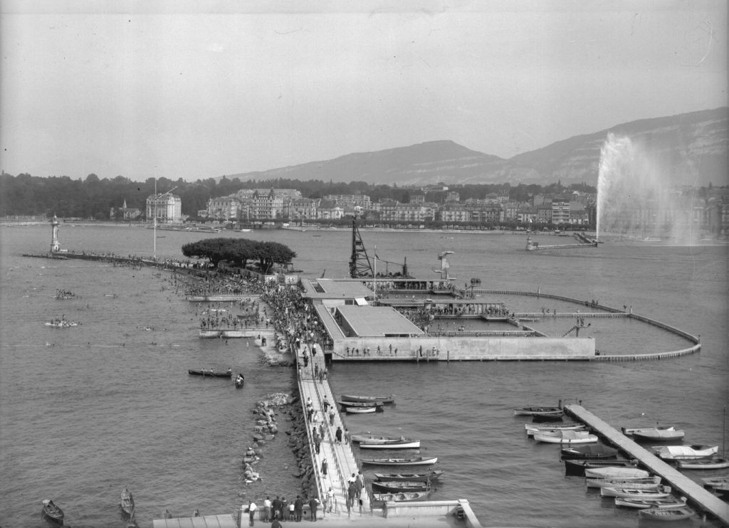 Bains des Pâquis, 1931–1932, Service d’architecture de la Ville de Genève. ©Documentation photographique, Ville de Genève