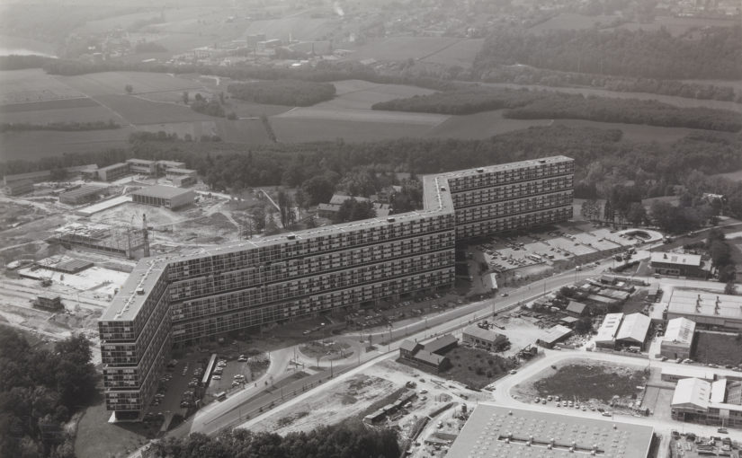 vue du lignon en chantier, en juin 1967, werner-friedli photographe.